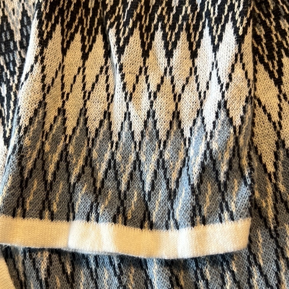 PENDLETON ONE‎ BUTTON Classic & Trendy Boho Blue Geometric Cardigan - Picture 5 of 6